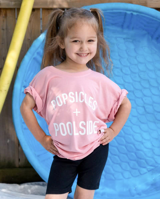 Popsicles + Poolside Tee - Youth Large/Pink