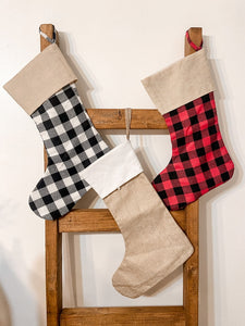 Custom Burlap Stockings