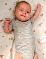 Load image into Gallery viewer, Pretty Strong, Brave, Kind, Smart, Powerful Onesie/Tee

