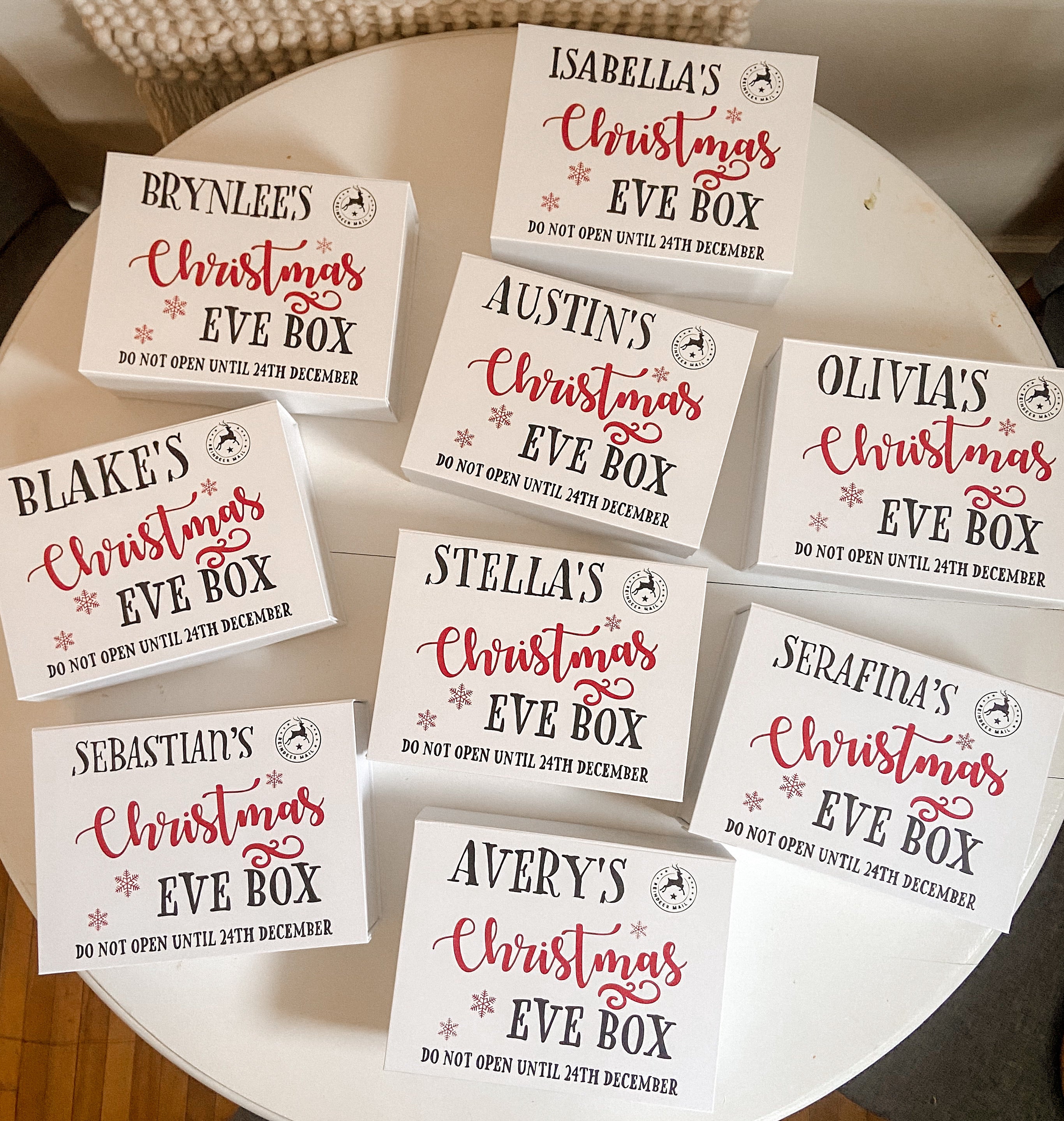 Custom Christmas Eve Boxes