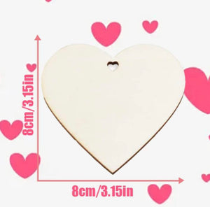 Personalized Wooden Heart Tags
